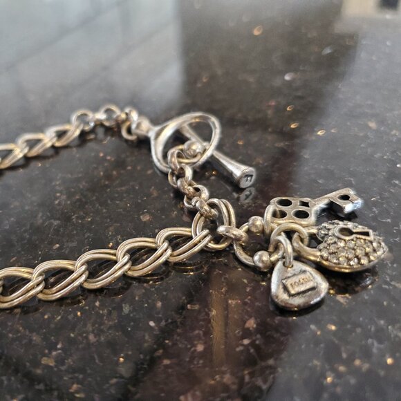Silver Fossil Charm Bracelet - Picture 3 of 3